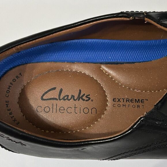 Clarks Shoes Men's 10M Whiddon Step Black Leather Extreme Comfort Loafer Dress - Picture 6 of 13